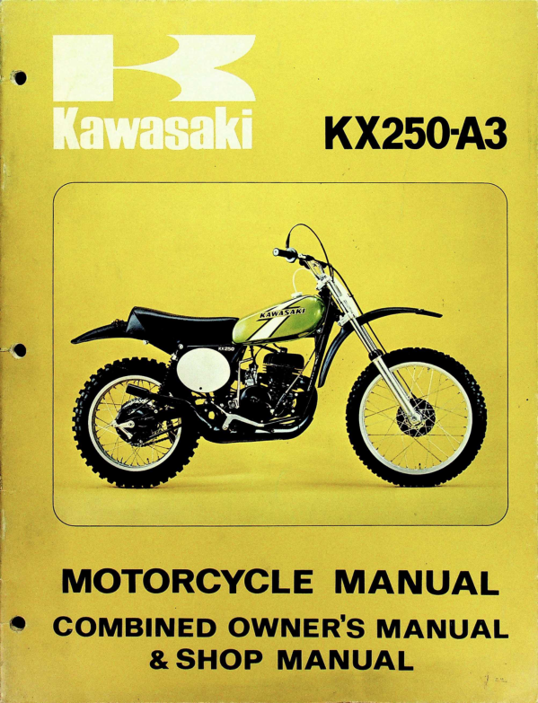 1975 Kawasaki RS725 KX250A3 Owners Shop [725] pdf Manual