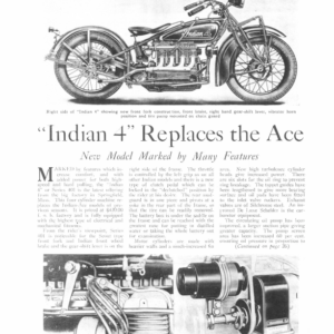 1928 Indian RS433 Indian 4 Replaces the Ace Article from American Motorcyclist and Bicyclist August A1b [433] Manual