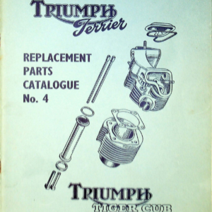 Triumph RS683 Triumph Terrier Replacement Parts Catalogue No4 Tiger Cub [683] Manual