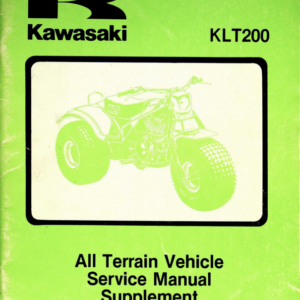 1981 Kawasaki RS760 KLT200 Supplement [760] pdf Manual